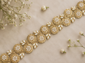 Premium Handmade Floral Pearl Zardozi Lace Border (9 mtr) for Saree, Lehenga, Dupatta & Blouse | Luxury Designer Golden Embroidery Lace