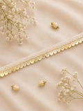 Premium Golden Sequin Embroidery Lace Border for Saree, Lehenga, Dupatta & Blouse | Designer Decorative Trim