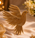 Golden Flying Bird Embroidered Patch with Zari Thread Work for Saree Borders, Punjabi Suits, Lehenga & Designer Blouse