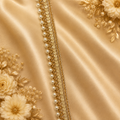 Golden Gota Lace with Pearl Border (9 mtr) – Designer Ethnic Lace Trim for Saree, Lehenga & Dupatta