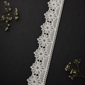 Premium Dryable White Floral Embroidered Lace Border (15 mtr) – Designer Cotton Cutwork Lace for Dresses & Kurtis