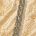 Silver Handmade Beaded Net Lace with Scallop Edge (9 mtr) – Designer Ethnic Border Lace for Saree, Lehenga & Dupatta